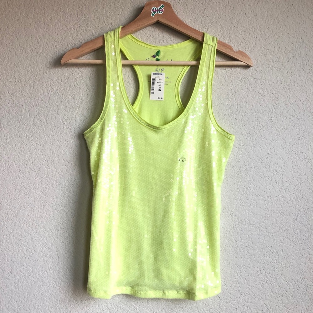NWT Aeropostale Sequins Tank Top Embroidered Small